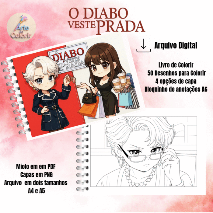 O Diabo veste prada - Livro de Colorir - Imagem 1