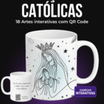 Religiosa com QR Code – Artes para Canecas
