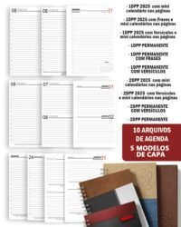 Super Combo 10 Agendas 2026 e Permanente Masculina com 5 Modelos de Capa (Bicho Papel)