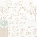 Toile de Jouy - Brinquedos Bege
