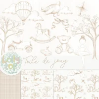 Toile de Jouy - Brinquedos Bege