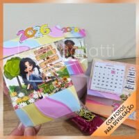 4 modelos de mini calendários de mesa meninas 2026 (Iza) - Imagem 3