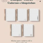 Caderno e bloquinho wire-o Coleção Astros (Perfeito Miolo)