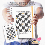 Caderno Pautado A5 + Bloquinho A6 – Corações Guardam Segredos