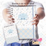 COMBO Ensinar é um Ato de Amor – Caderno A5 + Bloquinho A6 + Pack Papelaria Fofa