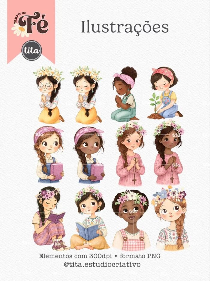 Tempo de Fé – Combo Ilustrações e Papéis (Tita) - Imagem 4