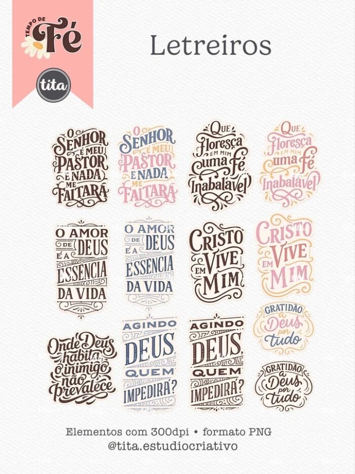 Tempo de Fé – Combo Ilustrações e Papéis (Tita) - Imagem 9