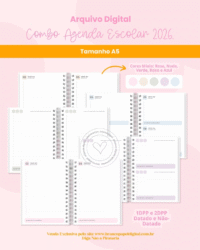 COMBO Agenda Escolar e Infantil 2026 (Branco Papel) - Imagem 9