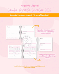 COMBO Agenda Escolar e Infantil 2026 (Branco Papel) - Imagem 10