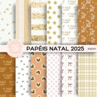 Papéis Digitais Estampados Natal 2025 - Imagem 5
