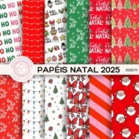 Papéis Digitais Estampados Natal 2025 - Imagem 8
