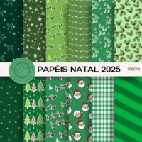 Papéis Digitais Estampados Natal 2025 - Imagem 9