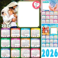 Pack Calendários 2026 Religiosos Santos Católicos Artes Png - Imagem 5