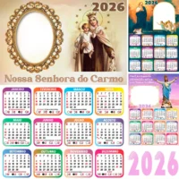 Pack Calendários 2026 Religiosos Santos Católicos Artes Png - Imagem 4