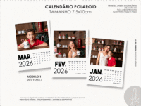 Calendário Polaroid 2026 (Moldes da Lê)
