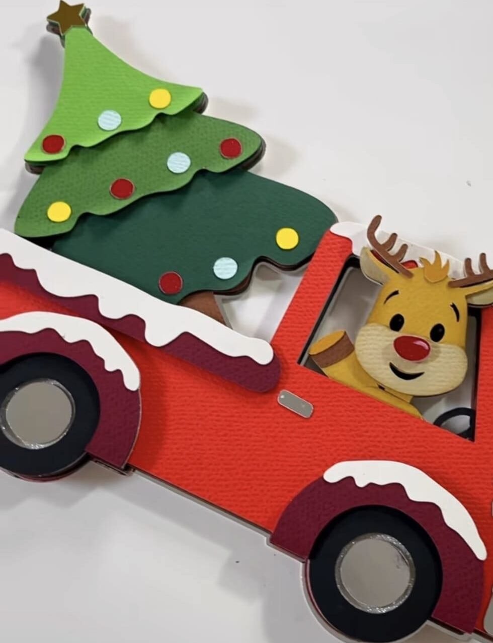 Carrinho de Natal - Topo de Bolo Carrinho de Natal - Topo de Bolo - Imagem 1