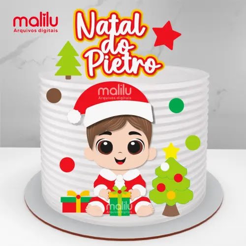 Natal do Pietro - Topo de Bolo Natal do Pietro - Topo de Bolo - Imagem 1