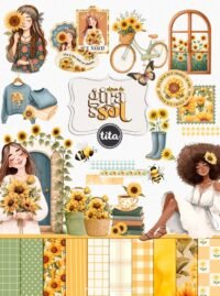 Alma de Girassol - Combo Ilustrações e Papéis - Imagem 7