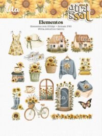 Alma de Girassol - Combo Ilustrações e Papéis - Imagem 2