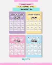 Mini Combo Calendário Fofos 2026 - Imagem 7