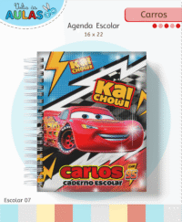 Carros Disney – Kit Escolar 2026 (Lina Criativa)