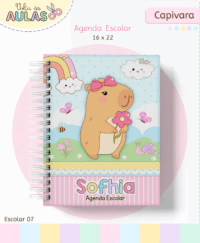 Capivara Menina – Kit Escolar 2026 (Lina Criativa)