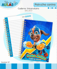 Patrulha Canina Menino – Kit Escolar 2026 (Lina Criativa) - Imagem 12