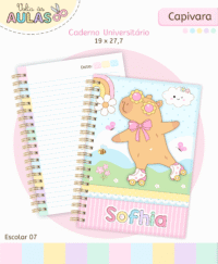 Capivara Menina – Kit Escolar 2026 (Lina Criativa) - Imagem 4