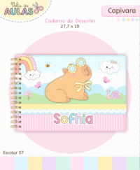 Capivara Menina – Kit Escolar 2026 (Lina Criativa) - Imagem 6