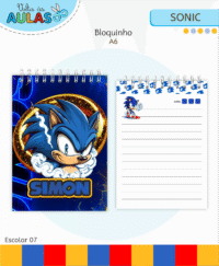 Sonic – Kit Escolar 2026 (Lina Criativa) - Imagem 10
