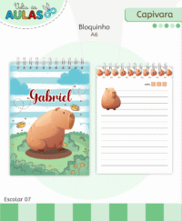 Capivara – Kit Escolar 2026 (Lina Criativa) - Imagem 10