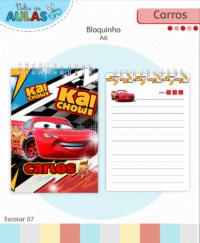 Carros Disney – Kit Escolar 2026 (Lina Criativa) - Imagem 10