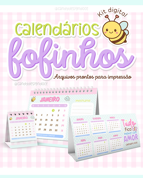 Calendários Fofinhos 2026 Calendários Fofinhos 2026 - Imagem 1