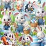 Coelhinho azul - Kit Digital