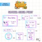 Gatinha Sereia Puket - Etiqueta escolar