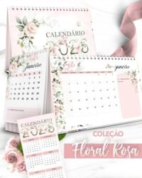 Kit Calendários Floral Rosa