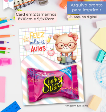 Kit Card Feliz Volta as Aulas