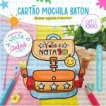 Cartão Mochila Baton Volta às Aulas