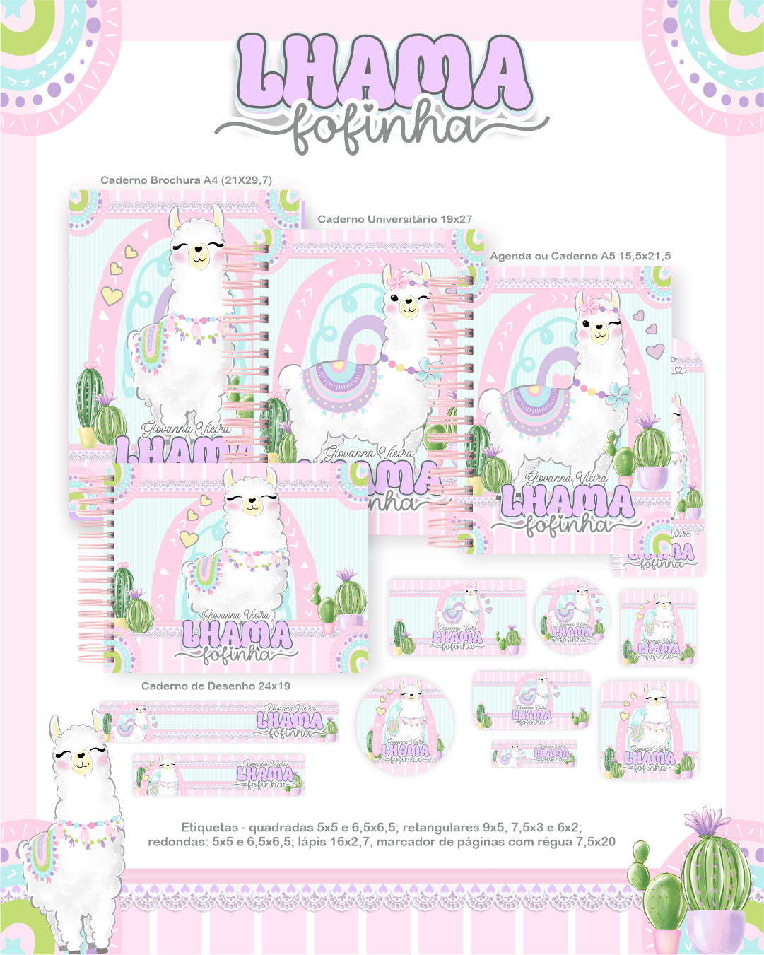 Lhama Fofinha – Escolar 2.0 2026 (Pamella) Lhama Fofinha – Escolar 2.0 2026 (Pamella) - Imagem 1