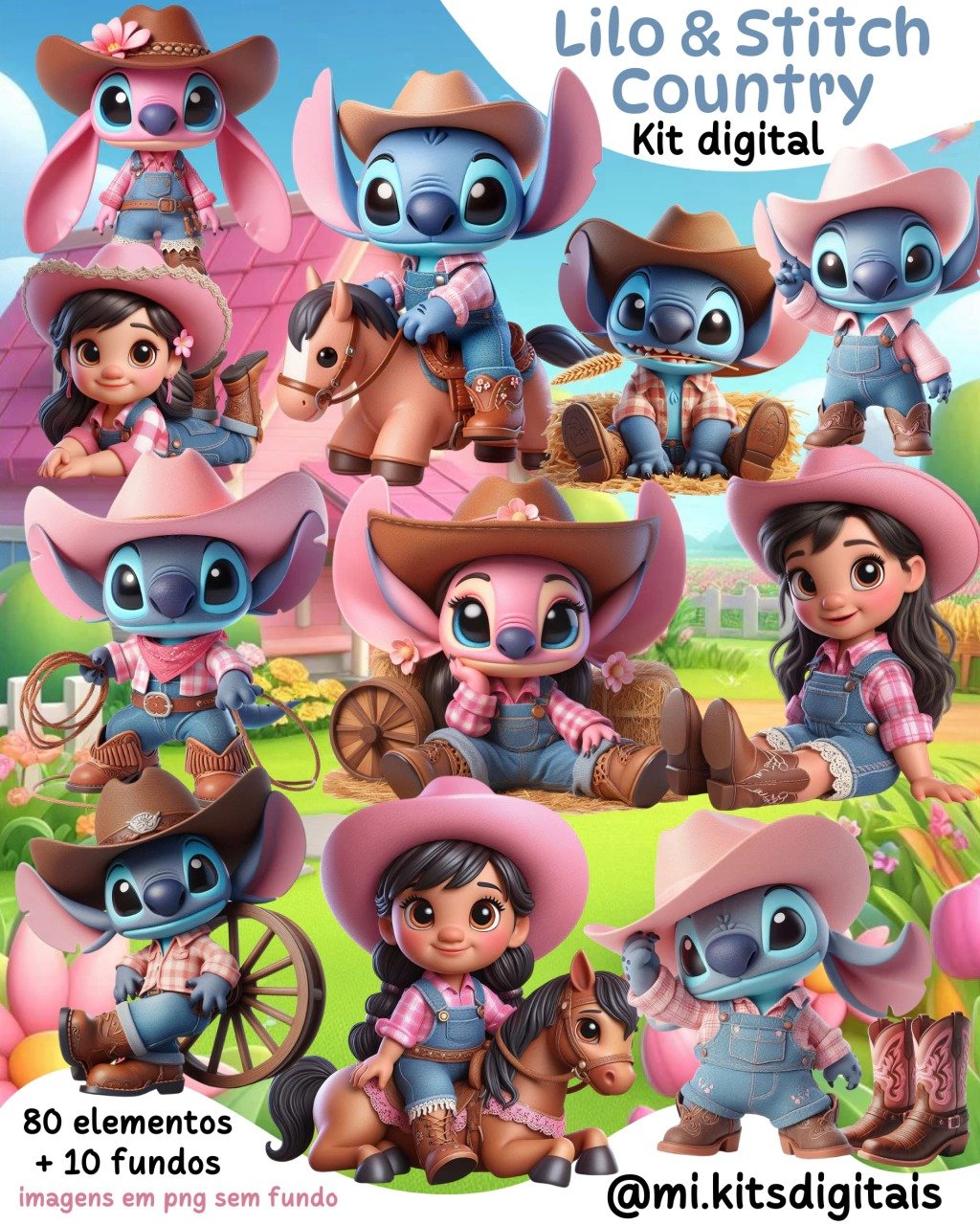 Lilo e Stitch Country - Kit Digital Lilo e Stitch Country - Kit Digital - Imagem 1