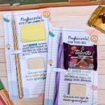 Mini kit post it, chocolate, lápis para professores - Volta às Aulas 2026