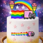 Nyan Cats - Topo de Bolo