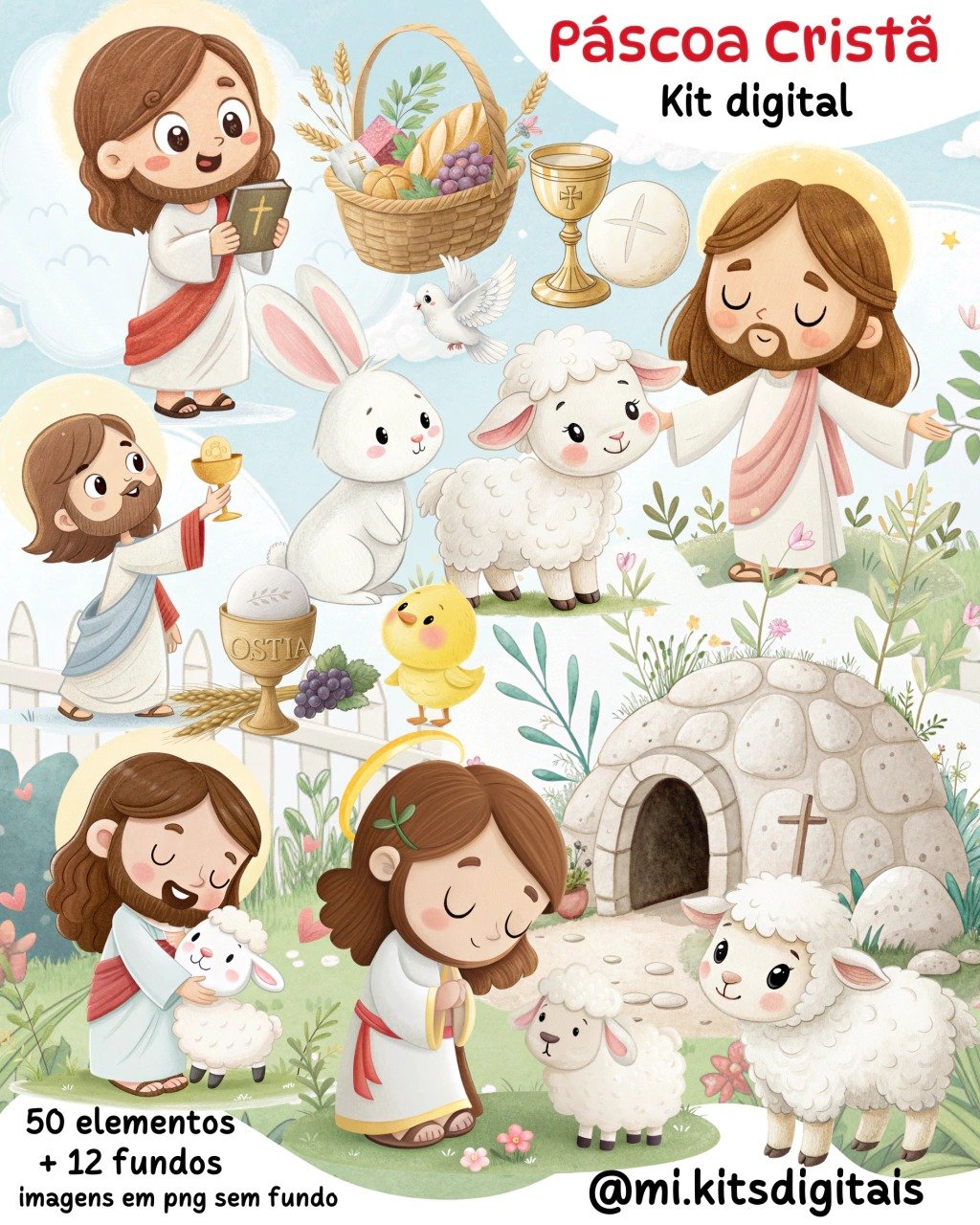 Páscoa Cristã - Kit Digital Páscoa Cristã - Kit Digital - Imagem 1