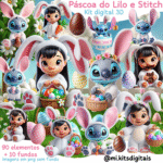 Páscoa Lilo e Stitch - Kit Digital