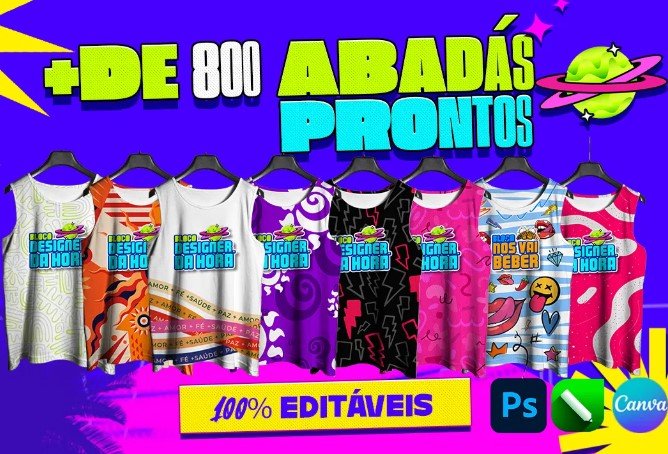 Super Pack Abadás (1) 800 Abadás Editáveis Carnaval 2026 - Imagem 1