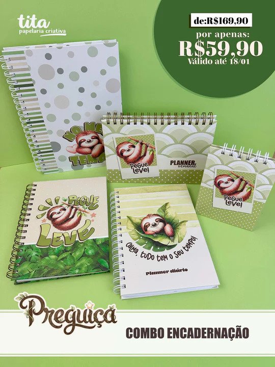 Tita_Preguiça_ComboEnc (1) Preguiça - Combo Encadernação (Tita) - Imagem 1
