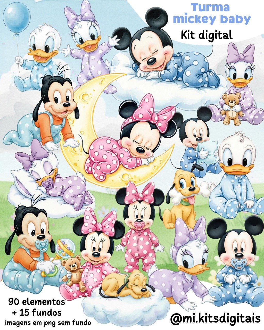 Turma do Mickey Baby - Kit Digital Turma do Mickey Baby - Kit Digital - Imagem 1