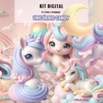 Unicórnio Candy - Kit Digital
