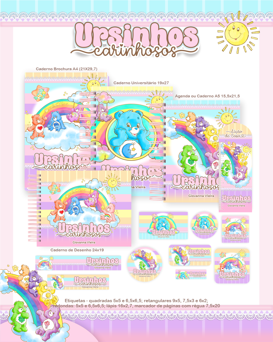 Ursinhos Carinhosos – Escolar 2.0 2026 (Pamella) Ursinhos Carinhosos – Escolar 2.0 2026 (Pamella) - Imagem 1