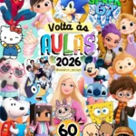 Volta às Aulas 2026 | Etiquetas Escolares | 60 TEMAS (Ana Flor)